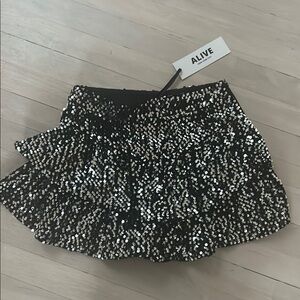 Black Sequin Skirt
